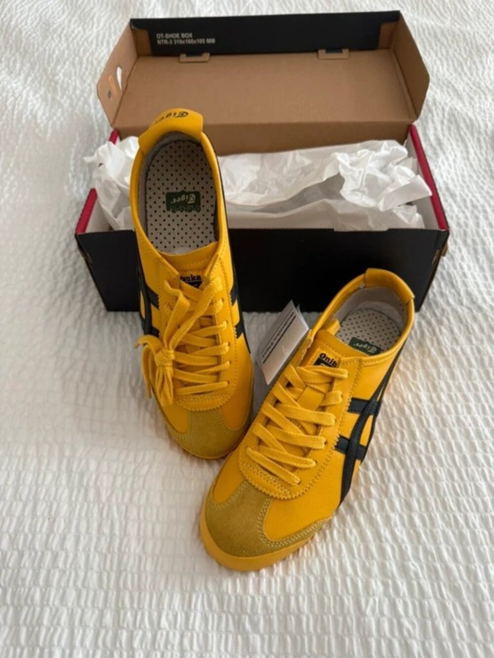 Men’s Onitsuka Tiger Mexico 66 Yellow Black Retro Sneakers Athletic Shoes